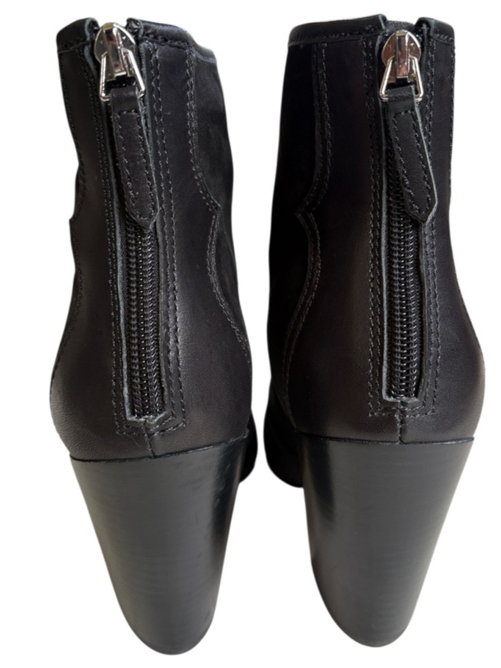 EUC Dolce Vita Leather Noraya Western Heeled Boots Black Size 7.5 - Picture 4 of 9